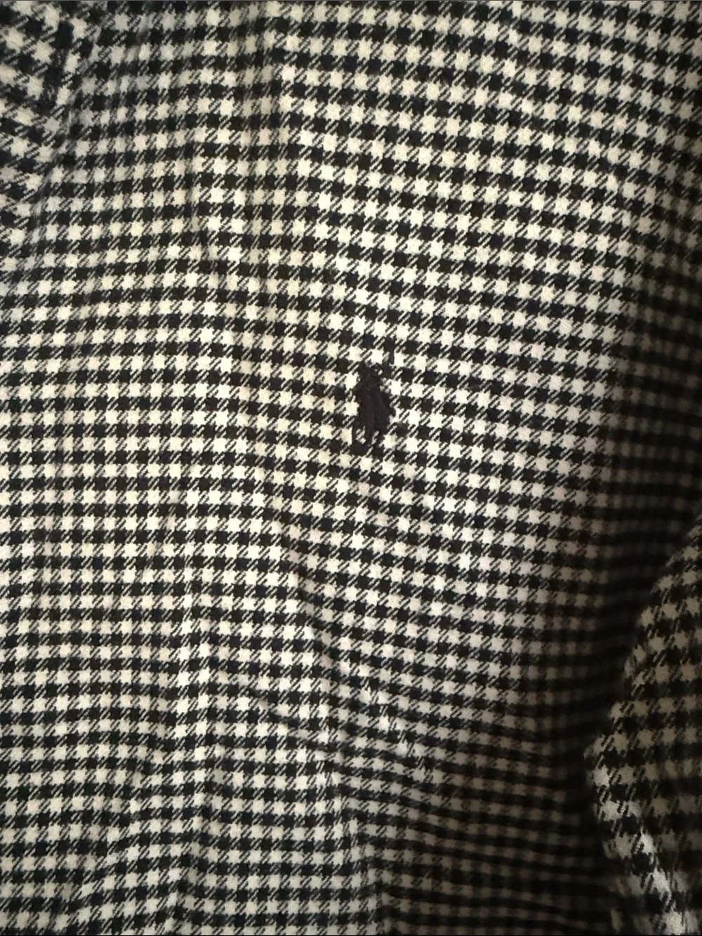 Ralph Lauren Cropped Black and White Gingham Button-Up Top - Picture 3 of 4
